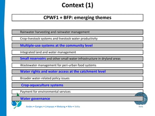 Integrated management of small reservoirs for multiple uses Volta Basin Development Challenge v3