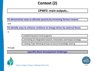 Integrated management of small reservoirs for multiple uses Volta Basin Development Challenge v3