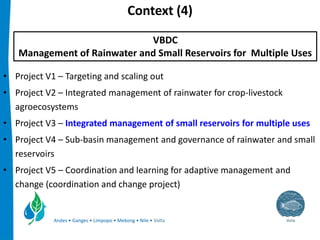 Integrated management of small reservoirs for multiple uses Volta Basin Development Challenge v3