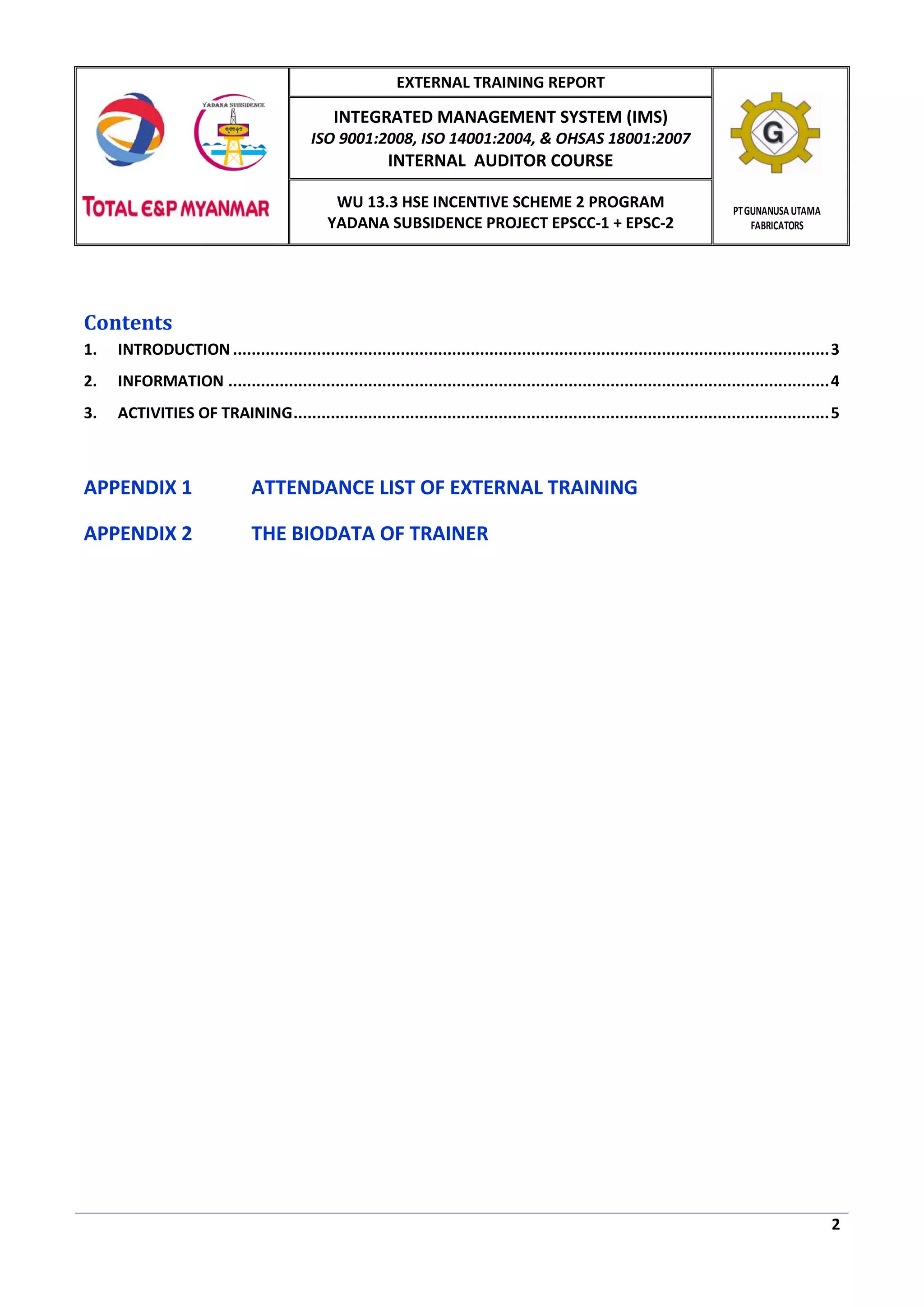Integrated management system training | PDF
