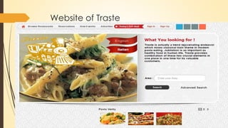 Website of Traste
 