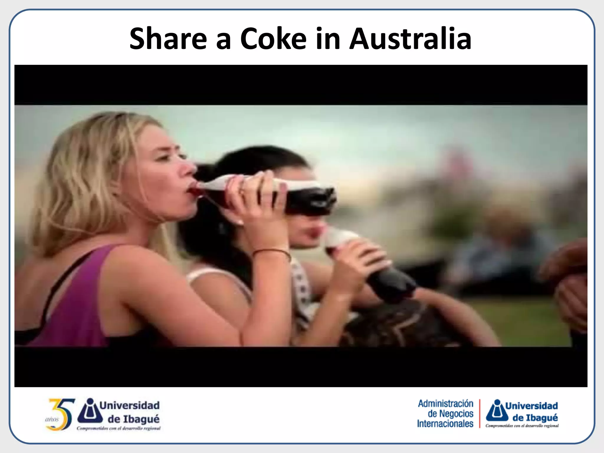 Share a Coke in Australia
 
