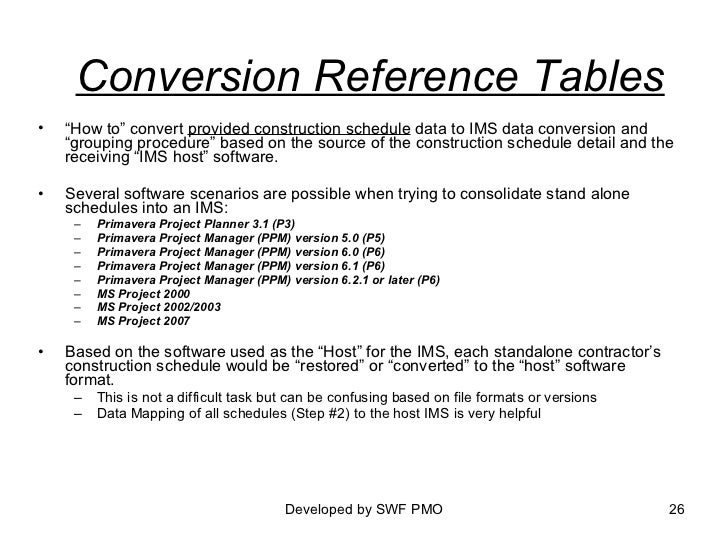 convert ms project to primavera p3