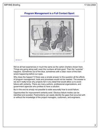 Integrated Master Plan and Integrated Master Schedule | PDF