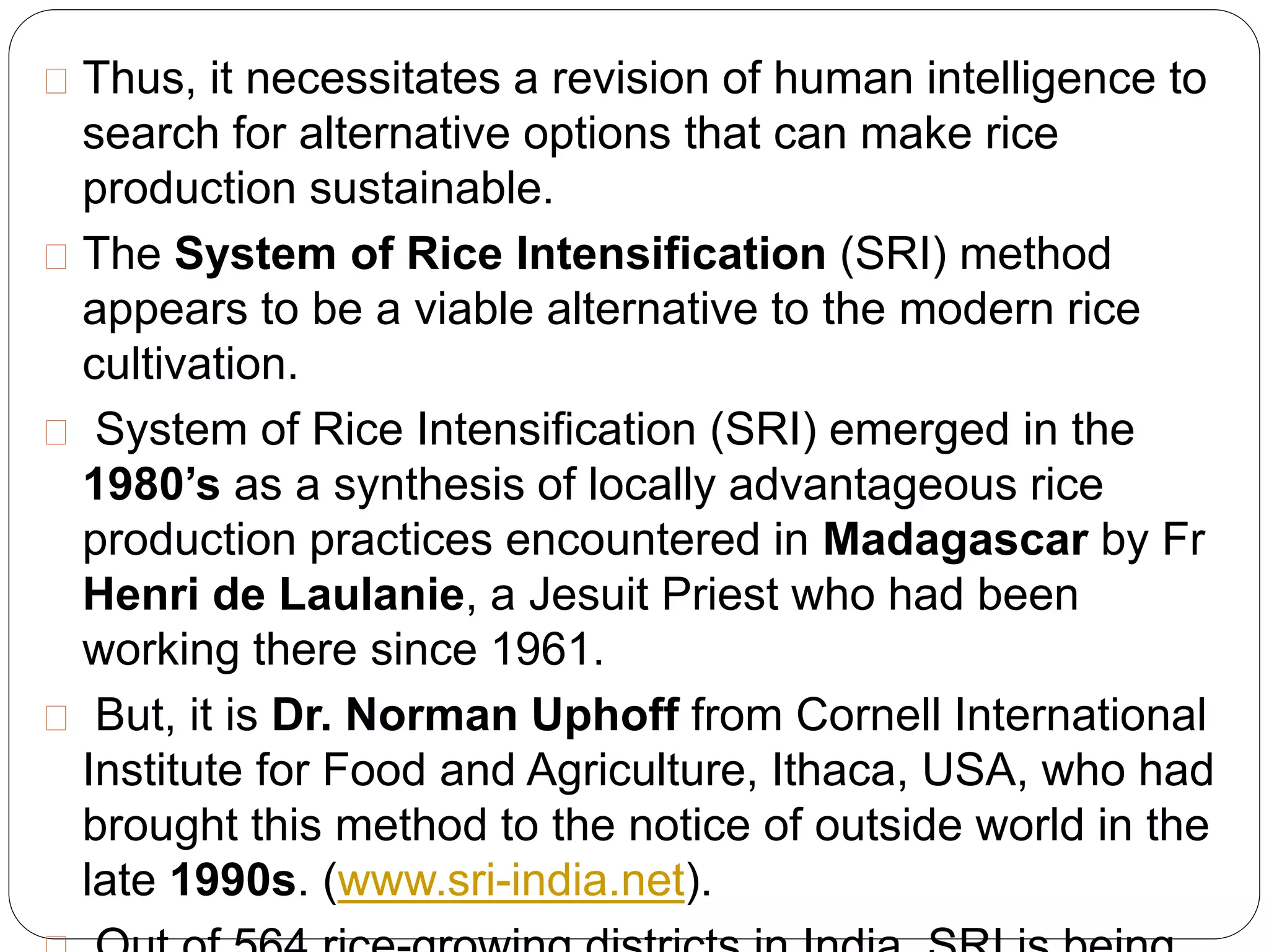 Integrated nutrient management approaches under system of rice ...