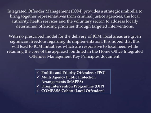 Integrated offender management | PPTX