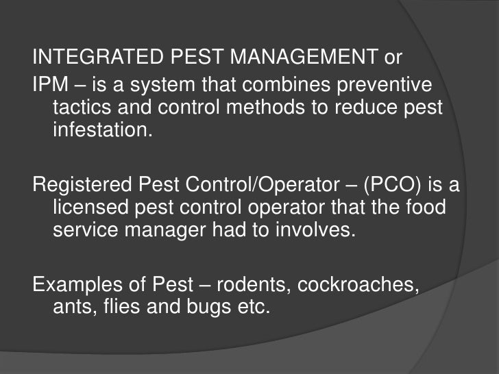 Integrated pest management