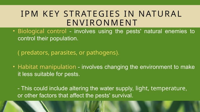 Integrated Pest Management In Natural and Protected Environment ...