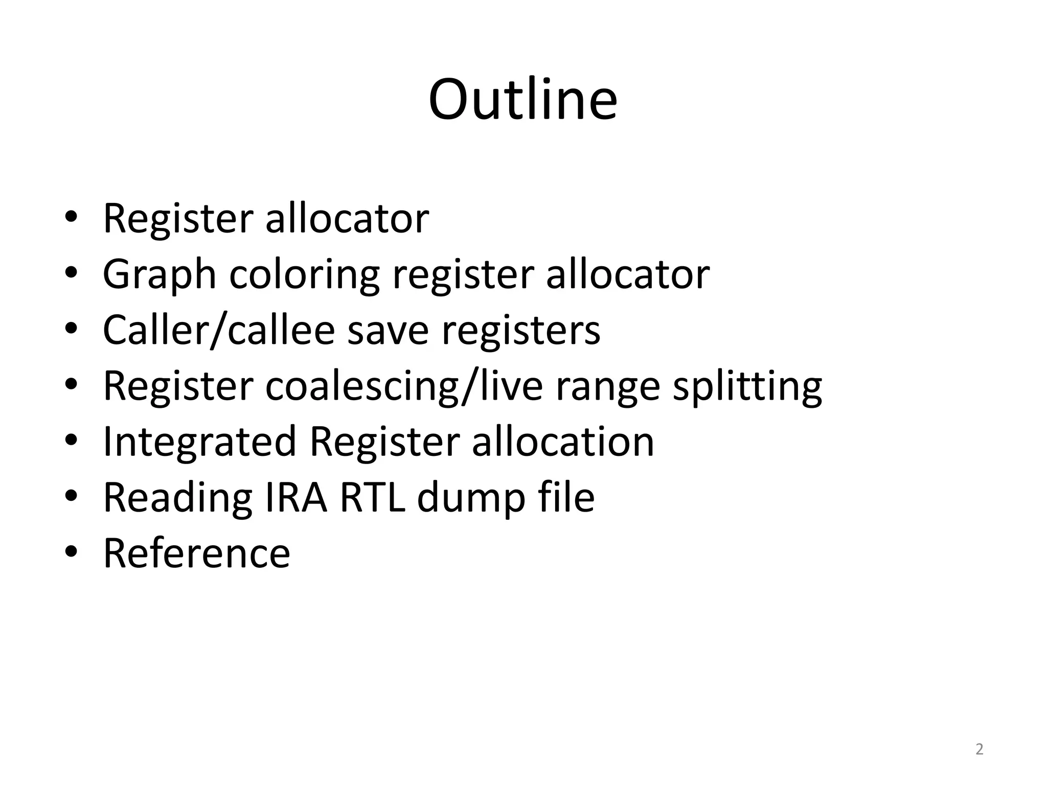 Integrated Register Allocation introduction | PPTX