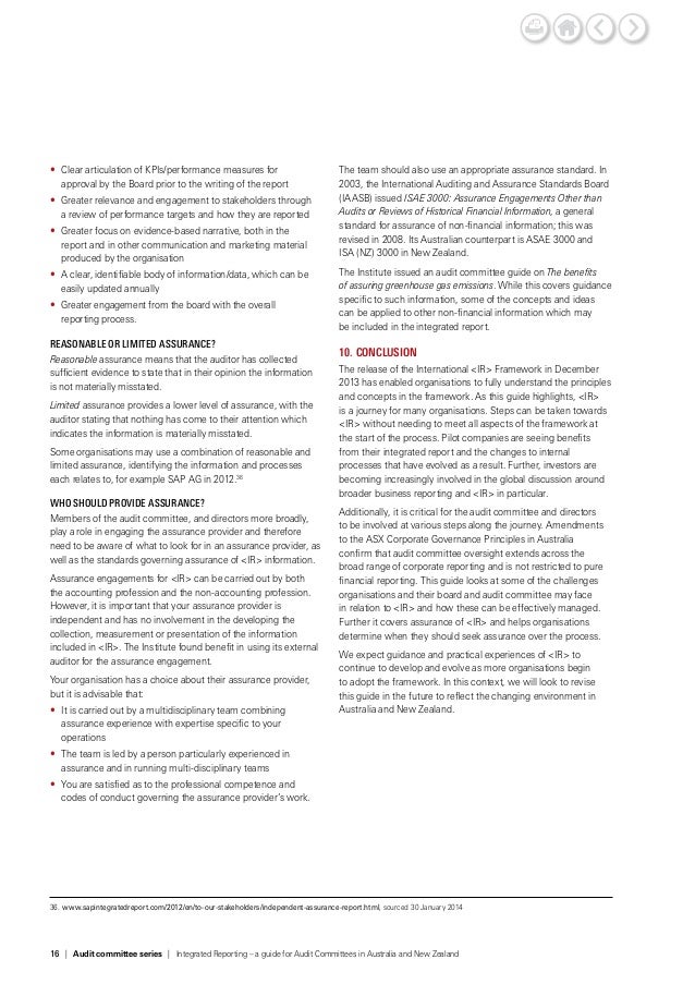 Integrated Reporting A Guide For Audit Committees In Australia And