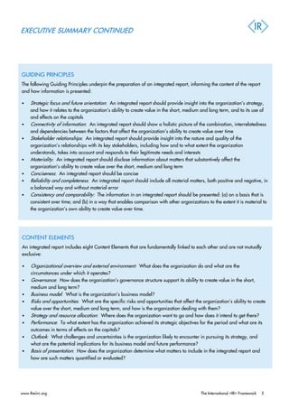 Integrated reporting framework | PDF