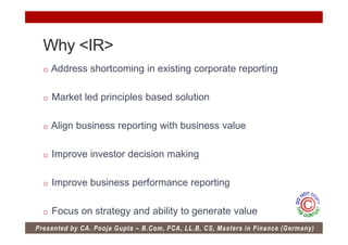 Integrated Reporting - How an organisation creates value? | PDF