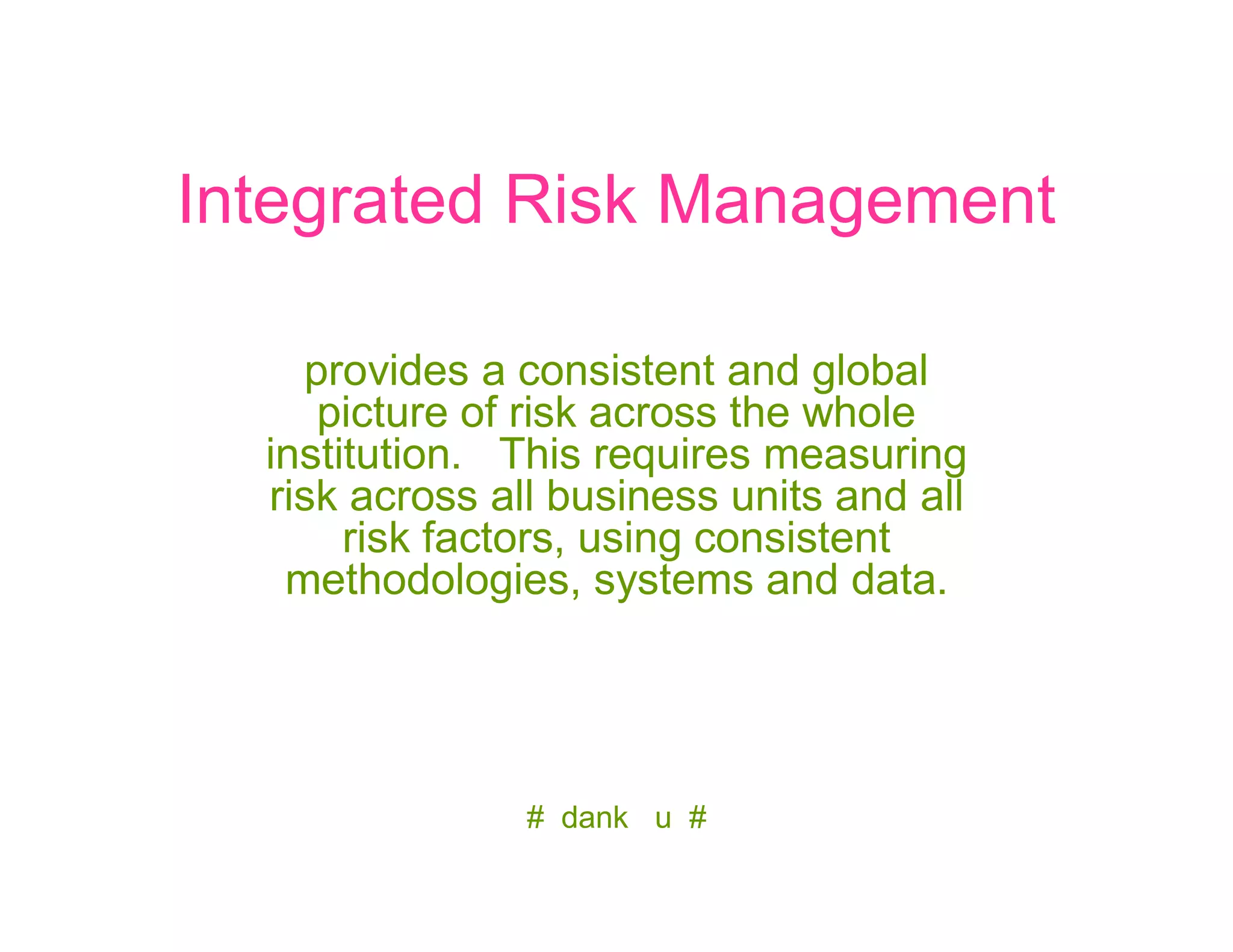 Integrated risk management | PDF