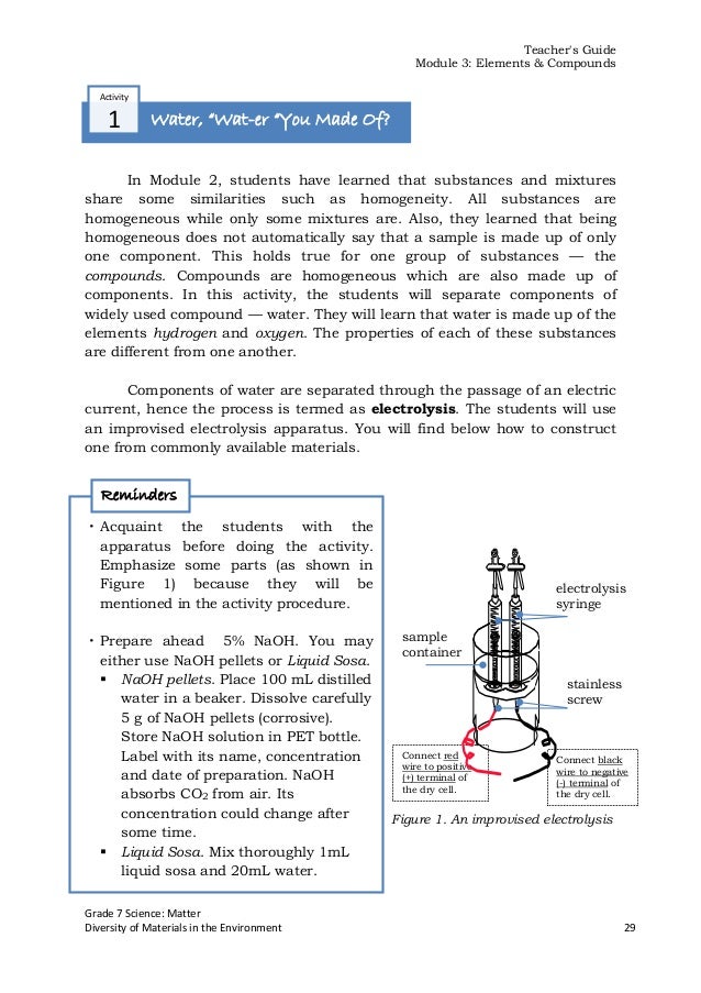 Integrated Science Module for Grade 7 -- Quarter 1-2