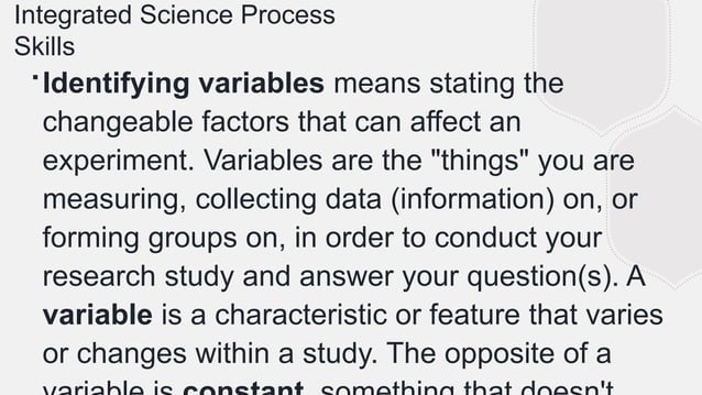 Integrated Science Process Skills_2023.pptx | Physics | Science