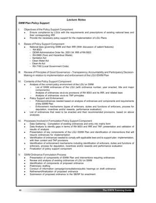 Integrated swm training guide | PDF