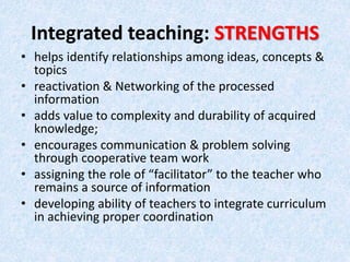 Integrated teaching for effective learning in health professions | PPTX