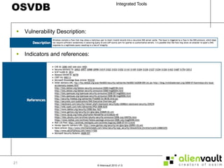 OSVDBVulnerability Description:Indicators and references:21