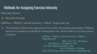 Exercise Intensity Calculation Integrated Training and Exercise Regimes | PDF