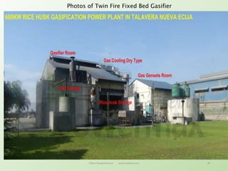 Talion Equipment,Inc www.etalion.com 18
Photos of Twin Fire Fixed Bed Gasifier
 