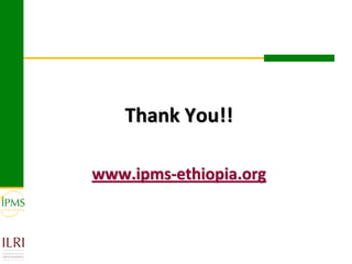 Thank You!!

www.ipms-ethiopia.org
 