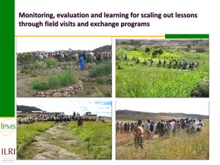 Monitoring, evaluation and learning for scaling out lessons
through field visits and exchange programs
 