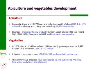 Market-oriented livestock production and sustainable watershed management in Astbi and Mieso Districts, Ethiopia: IPMS experience 