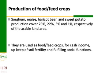 Market-oriented livestock production and sustainable watershed management in Astbi and Mieso Districts, Ethiopia: IPMS experience 