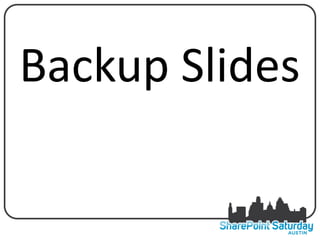 Backup Slides
 