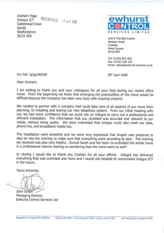 Integra Testimonials