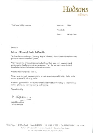 Integra Testimonials