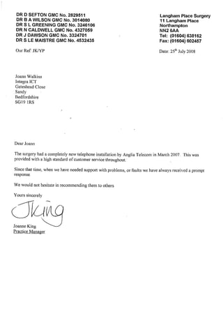 Integra Testimonials