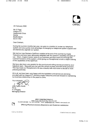 Integra Testimonials