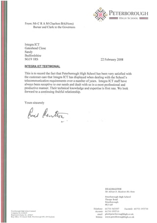 Integra Testimonials