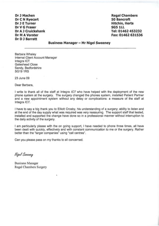 Integra Testimonials