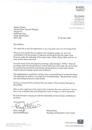 Integra Testimonials