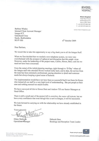 Integra Testimonials