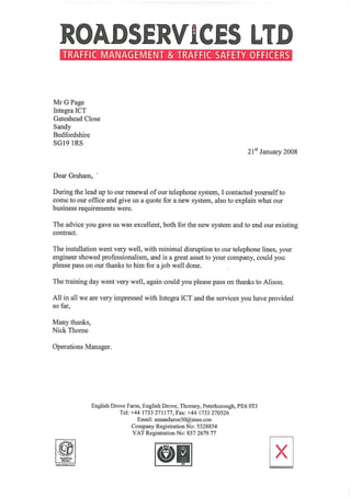 Integra Testimonials