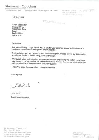 Integra Testimonials