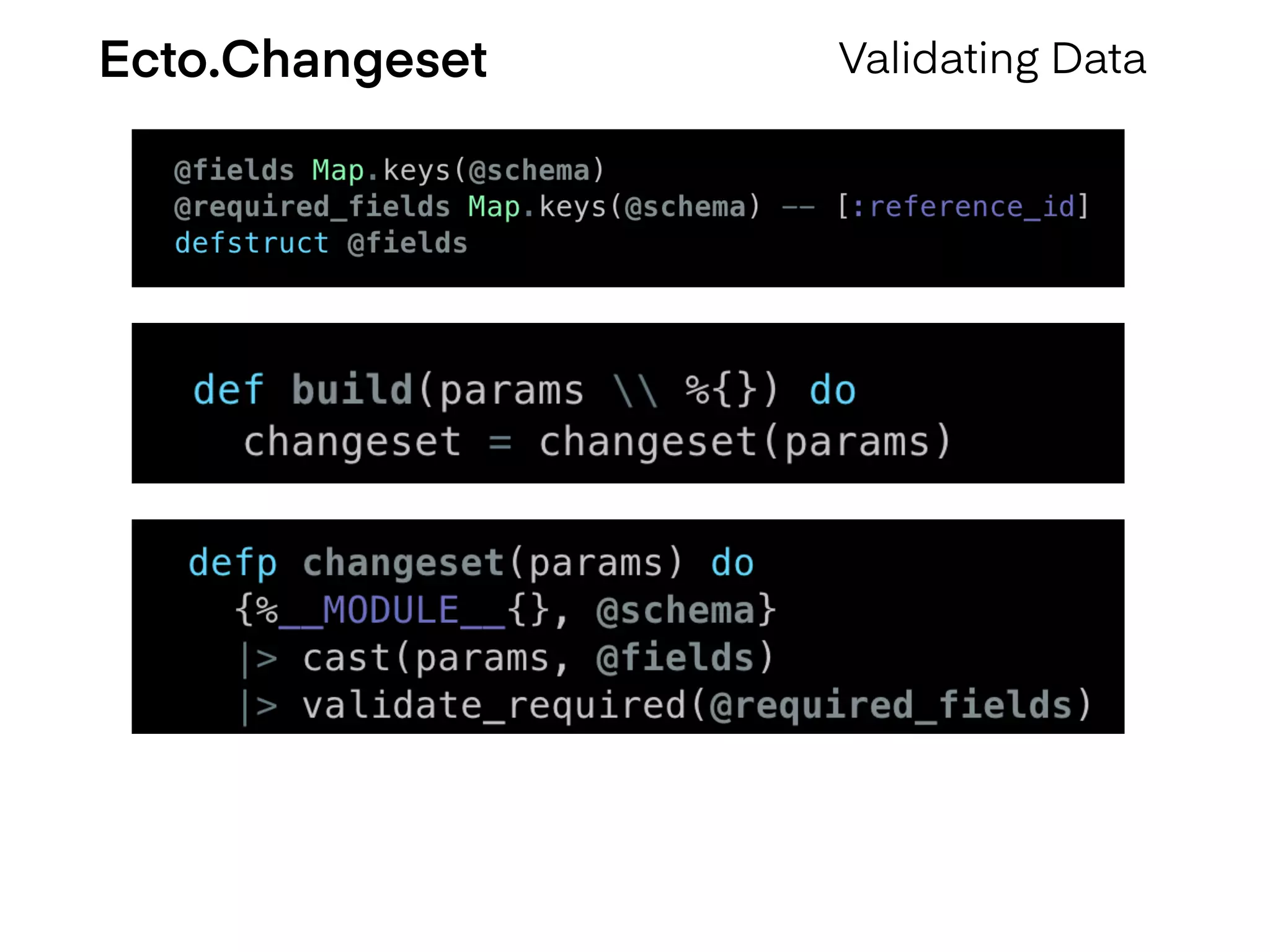 Ecto.Changeset Validating Data
 