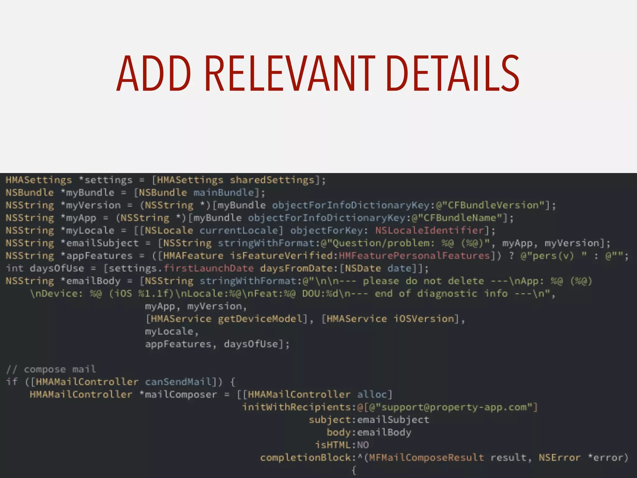 ADD RELEVANT DETAILS
 