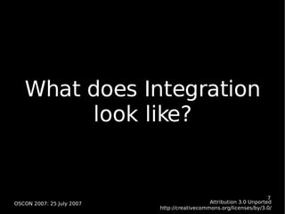 What does Integration look like? 