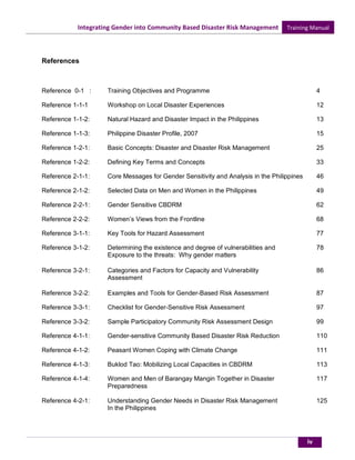 Integrating Gender Into C B D R M Training Manual | PDF