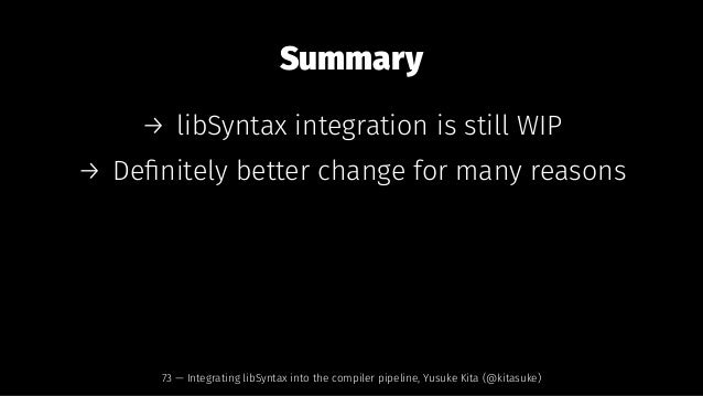 Integrating Libsyntax Into The Compiler Pipeline