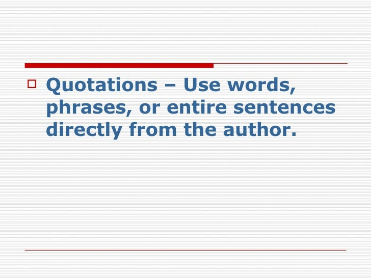 Integrating Quotations Revised