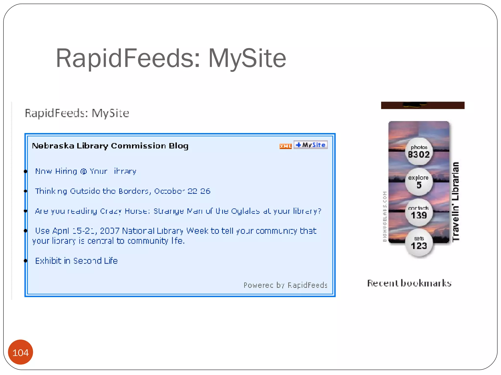 RapidFeeds: MySite 