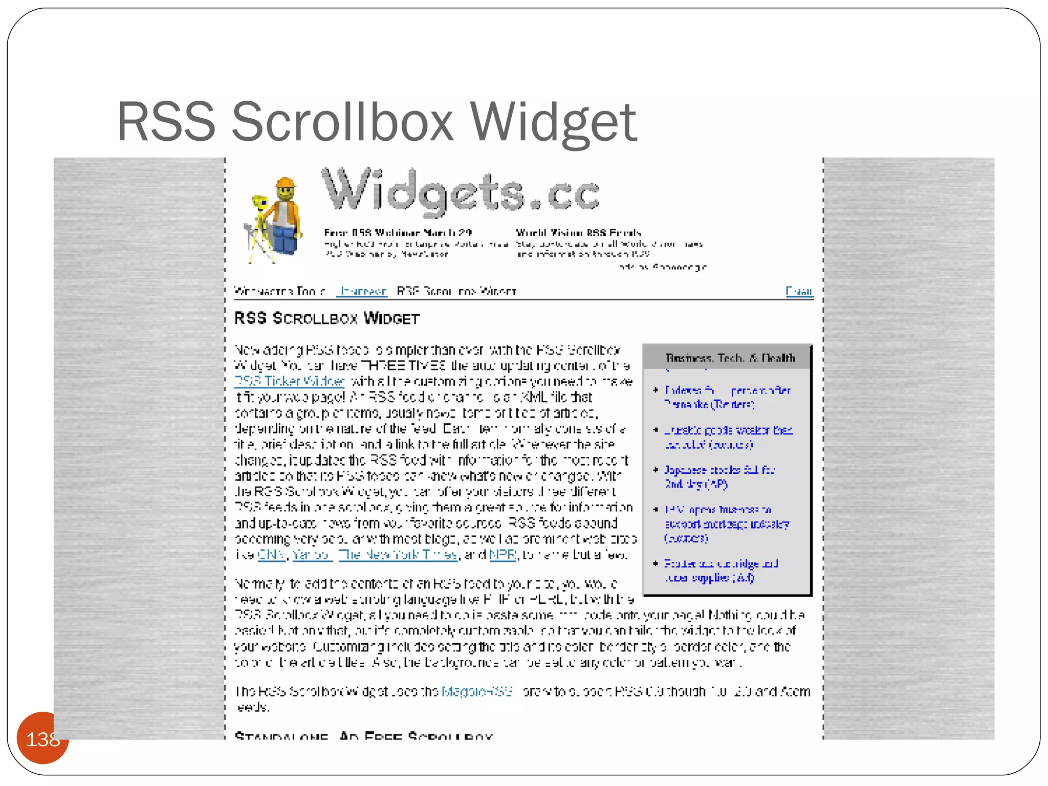 RSS Scrollbox Widget 
