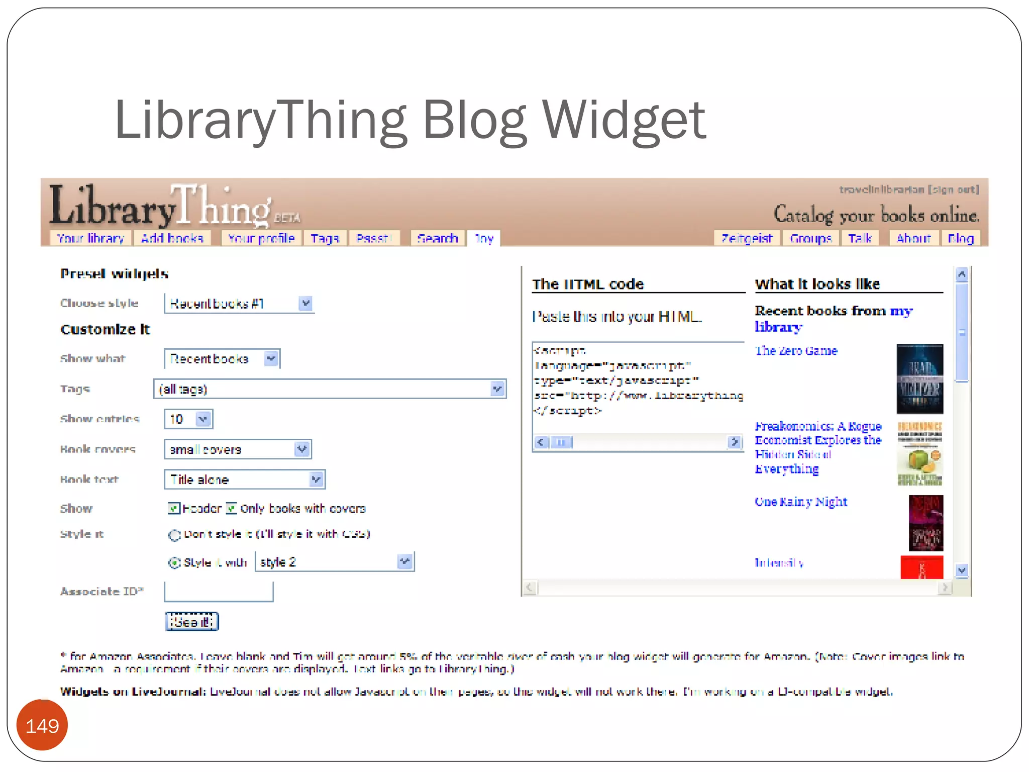 LibraryThing Blog Widget 
