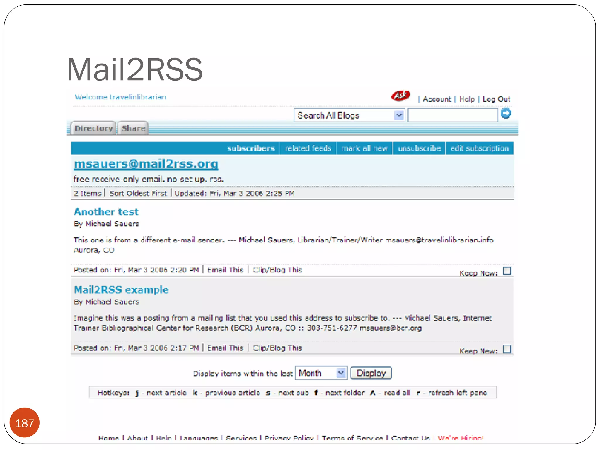 Mail2RSS 