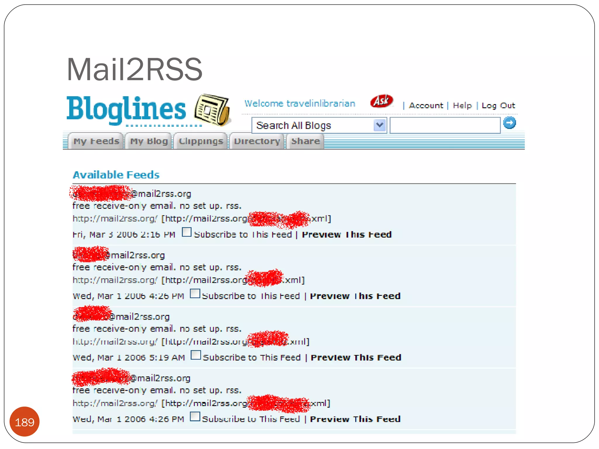 Mail2RSS 